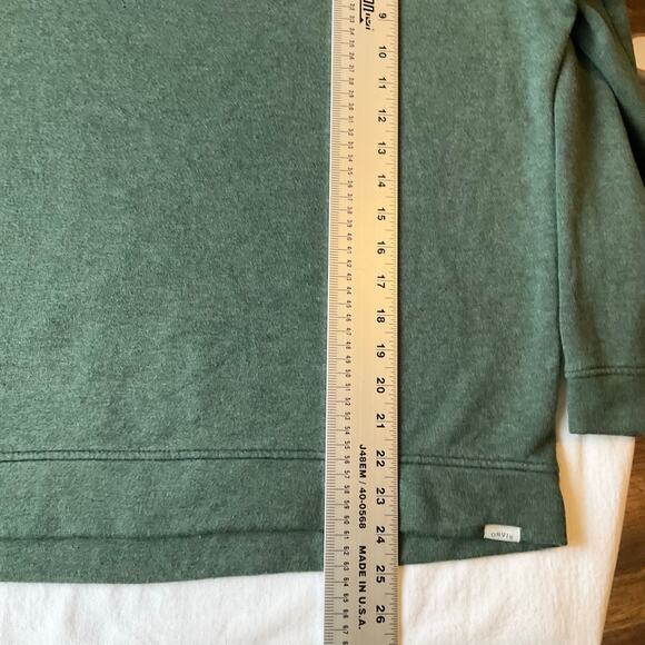 Orvis Women Sweatshirt size L Long Sleeve Crew Neck Fleece Liner Dark Green - Picture 4 of 8